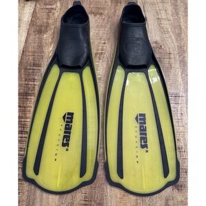 Mares Frontier Tre Full Foot Scuba Diving Snorkeling Fins Yellow 3 1/2 - 4 1/2